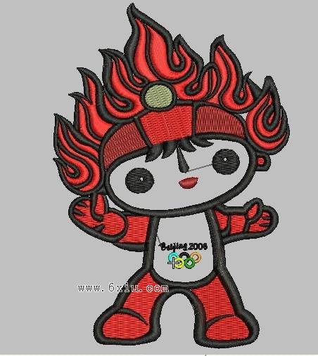 电脑福娃图案_福娃刺绣图案绣花花样版带下载-会员免费绣花图案下载_网友上传花版共享交换区_联科绣花网[乐绣网]