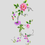 旗袍靓花绣花花样版带下载