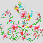 靓花鸟绣花花样版带下载