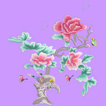 靓花  鸟绣花花样版带下载