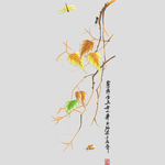 蜻蜓秋叶绣花花样版带下载