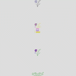 四幅花卉插画装饰图 窗帘