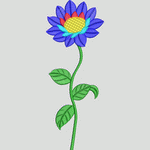 彩色刺绣花朵图案 家纺 窗帘 装饰