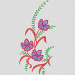 刺绣花卉图案 家纺 窗帘 装饰