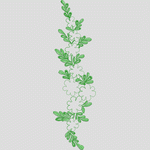 绿色植物刺绣图案 水溶