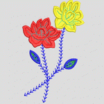 刺绣花卉图案 水溶