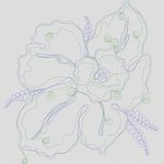 抽象花卉线描图