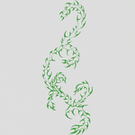 绿色火焰龙纹图案