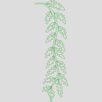 绿色植物刺绣图案