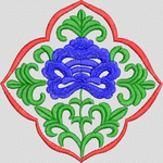 刺绣花卉图案