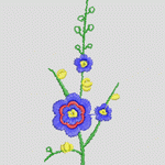 刺绣花卉图案