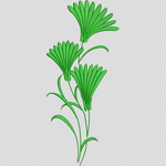 绿色植物刺绣图案
