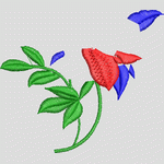 刺绣花卉图案