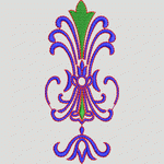 蓝色花纹装饰图案 花型