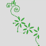 绿色藤蔓装饰图案 花型