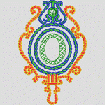 彩色编织徽章图案 花型