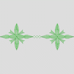 绿色星形图案对称设计 花型