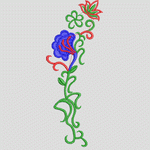 彩色花卉刺绣图案 花型
