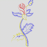 刺绣玫瑰花图案 花型