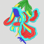 彩色刺绣花卉图案 花型