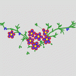 刺绣花卉图案设计 花型