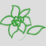 绿色刺绣花朵图案 花型