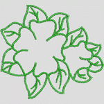 绿色刺绣花朵图案 花型