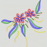 彩色花朵结构模型 花型