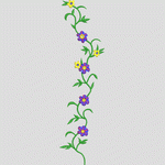 彩色花卉藤蔓图案 花型
