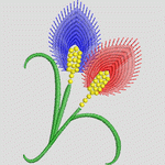 彩色刺绣花朵图案 花型