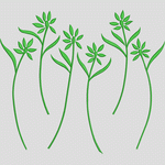 绿色植物图案设计 花型