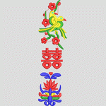 喜庆刺绣图案组合 花型