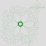 绿色刺绣花卉图案设计 花型
