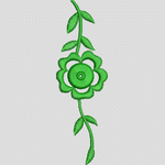 绿色刺绣花朵图案 花型