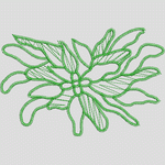 绿色刺绣花卉图案 花型