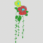 刺绣玫瑰花图案 花型