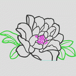 刺绣牡丹花图案 花型