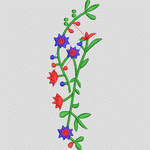 刺绣花卉图案