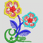 彩色刺绣花朵图案 服装