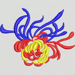 彩色抽象花卉图案