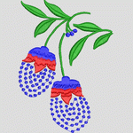 彩色刺绣植物图案 服装