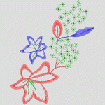 彩色刺绣花卉图案 服装