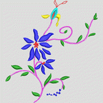 彩色刺绣花卉图案 服装