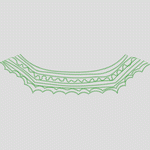绿色线性结构的三维模型