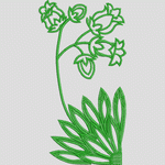 绿色植物刺绣图案 服装