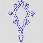 蓝色装饰性边框图案 服装