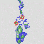 彩色刺绣花卉图案 服装