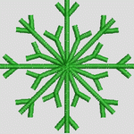 绿色雪花图案 服装