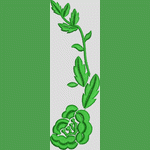 绿色植物刺绣图案