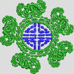 绿色花纹装饰图案